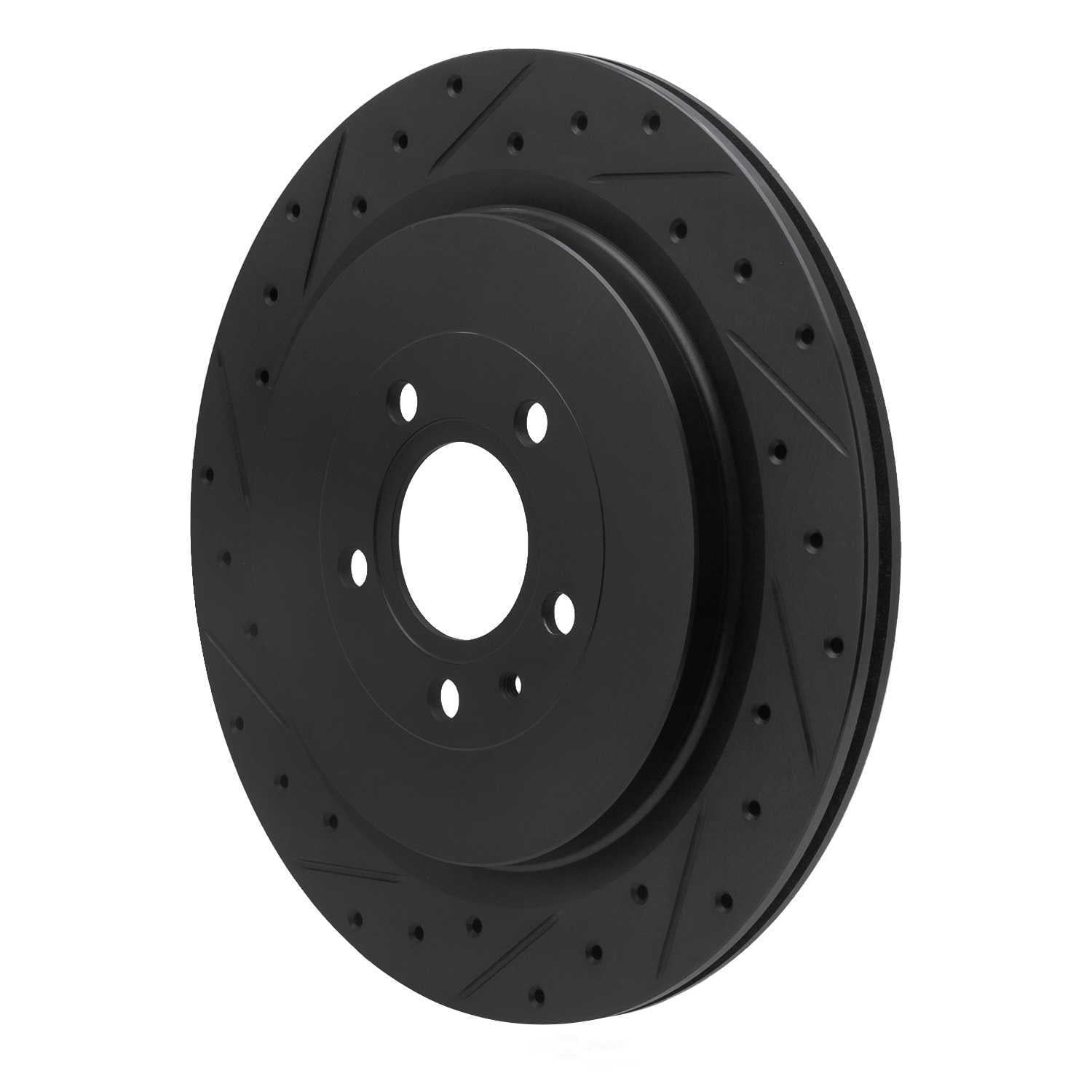 Dynamic Friction Company 633-54260L DFC Brake Rotor - Drilled And Slotted - Black