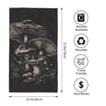 thumbnail image 2 of Fotbe Monochrome Mushroom Artwork Toalla Premium con Patrón, Toalla de Microfibra de Secado Rápido, Ligera y Altamente Absorbente (27.5x16in), Ideal para Uso Diario, 2 of 6