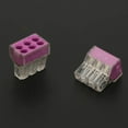 thumbnail image 3 of Bloque de terminales de cable conector de cableado de alambre de ajuste a presión de 100 piezas (6 pines), 3 of 8