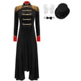 thumbnail image 3 of vastwit Women Medieval Circus Ringmaster Outfit Magician Jacket Lion Tamer Tuxedo Tailcoat Black A XL, 3 of 7