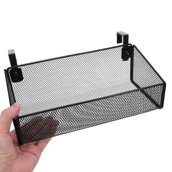 LOLIPPYY Metal Bedside Hanging Shelf Storage Basket for Bunk Bed Rail Kitchen Cabinet Black