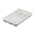 thumbnail image 4 of Bandeja para cubiertos Suministros Organizador de herramientas multifunción con 4 compartimentos Caja de almacenamiento para cubiertos Durable para , Blanco perfecl Organizador de cubiertos, 4 of 8