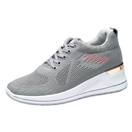 

Sandals Women Heels Slip On Wedge Trainer Shoes Leisure Breathable Mesh Outdoor Fitness Running Sport Sneakers Casual Shoes Womens Shoes With Arch Support