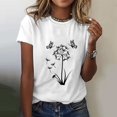thumbnail image 4 of Aayomet Womens Shirts Women's Casual Basic Short Sleeve Loose T-Shirt Tee Tops,White L, 4 of 5