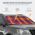 thumbnail image 4 of Bingfone Purple Yellow Buffalo Plaid Print 2-Piece Sun Shade Front Windshield - Foldable Car Front Window Sunshades For Most Sedans Suv Truck - Small, 4 of 7