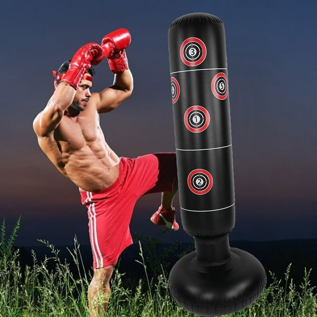 Wchiuoe Tour de Frappe Gonflable, Sac de Frappe Robuste pour Entraînement Physique Enfants