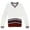 White / Red / Blue, variant on Heritage Men's White / Blue V Neck Sweater Pullover - L