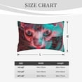 thumbnail image 5 of Binfone Psychedelic Hairless Cat Standard Size Pillowcase, Long Staple Pure Cotton Envelope Closure Pillow Cover (Pillow core not included),16"x24", 5 of 7