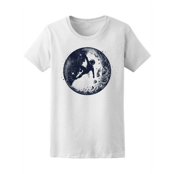 Astronaut Moon Spaceman T-Shirt Women -Image by Shutterstock, Female x-Large
