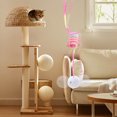 thumbnail image 5 of Juguete colgante de bola de primavera para gatos | Bola arrugada autocolgante interactiva con campanas | Ejercicio para gatos de interior y entretenimiento de juego | Accesorio de puerta con ventosa, 5 of 5