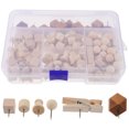 thumbnail image 3 of 1 Box of Multi-function Wood Pushpins Convenient Pushpins Replaceable Thumb Tacks, 3 of 8