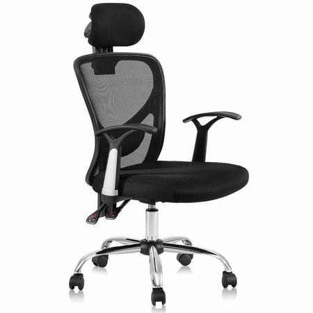 Gymax Ergonomic Mesh High Back Office Chair Headrest
