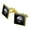 Gold, variant on Alien Head in Space Square Cufflink Set - Silver or Gold