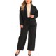 thumbnail image 1 of Conjunto de traje de dos piezas Agnes Orinda para mujeres, blazer de oficina y pantalones, 4X negro, 1 of 8