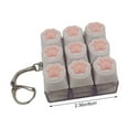 thumbnail image 3 of Keyboard Fidget Toy, 9 Key Mini Sound Cat Paw Creamy Clicker Clickeez Keychain for Adults Asmr Triggers Stress Relief (white-9), 3 of 7