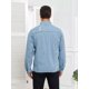 thumbnail image 2 of Chaqueta De Mezclilla Delgada Negro Slim Para Hombre, 2 of 5
