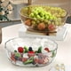 thumbnail image 3 of Set of 3 Plastic Serving Bowls, Clear Mixing Bowls Plastic Bowls for Salad, Party Snack, Popcorn, Chip and Dip, 3 of 3