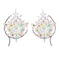thumbnail image 1 of Pegatina de resina brillante en forma de flor para el pecho, pegatina de diamante de cristal, pegatina de diamante acrílico para el pecho, tatuaje, decoración de diamantes, pegatina de, 1 of 6