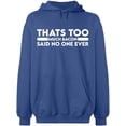 thumbnail image 2 of OXI Hoodie Sweatshirt - Thats Too Much Bacon, Basic Casual Hoodie for Men's and Women Fleece Hoodie Long Sleeve - Indigo Blue X-Large, 2 of 3