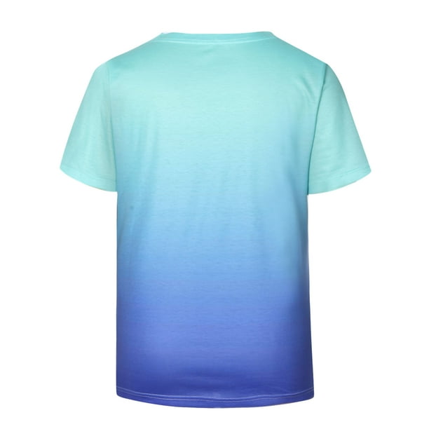 Fesfesfes Women's Summer Short Sleeve Print Casual T-shirt Blouse