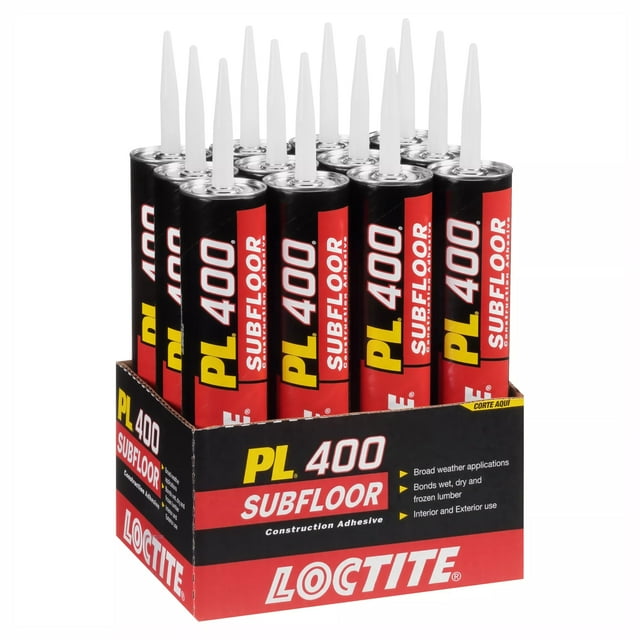 Cartucho adhesivo Loctite PL 400 para contrapiso, resistente, 820 ml