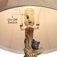 thumbnail image 5 of John Timberland Climbing Bears 22 1/2" High Small Rustic Style Accent Table Lamps Set of 2 USB Port Brown Wood Finish Charging, 5 of 9