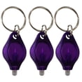 thumbnail image 1 of 3 Pcs Mini Lampe de Poche LED Lumière Violette Torche Porte-Clés Lampe de Poche Anneau Torche, 1 of 8