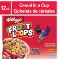 thumbnail image 1 of Froot Loops Kellogg's Froot Loop Cereal, Cereal in A Cup, 53g, 12 Count, 1 of 3