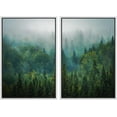 thumbnail image 3 of IDEA4WALL Framed Wall Art Print Set Aerial View of Green Forest Nature Wilderness Photography Realism Rustic Landscape Colorful Dark for Living Room, Bedroom, Office - 16"x24"x2 White, 3 of 5
