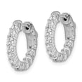 thumbnail image 3 of FJC Finejewelers 925 Sterling Silver Rhodium Plated CZ In and Out Hoop Earrings 16 x 16 mm, 3 of 6