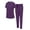 Eggplant, variant on Womens 10 Pocket Cool Stretch Jogger Scrub Set with Regular and Petite Sizes (Eggplant, Medium)