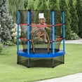 thumbnail image 2 of Outsunny Kids Trampoline with Enclosure for Age 3-6 Years, Blue, 2 of 9