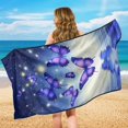 thumbnail image 6 of XYZCANDO Car Seat Towel Cover Purple Butterfly Pattern Automotive Seat Towel Protector for Camping Beach Gym, Washable Sweatproof Towel Car Seat Cover, 6 of 11