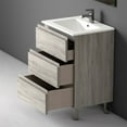 thumbnail image 3 of Eviva Vigo 24" Pine Grey Bathroom Vanity With White Integrated Porcelain Sink, 3 of 3