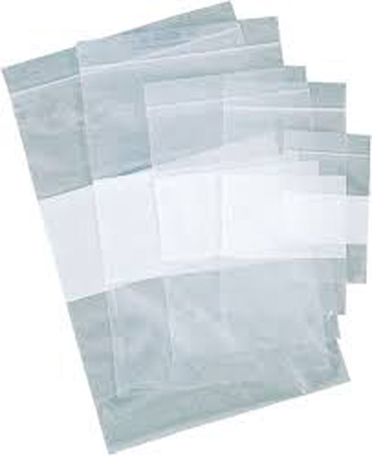 Clear Resealable Bags with White Block 6" x 9" 2 Mil Writable Pouches 4000 Pcs 