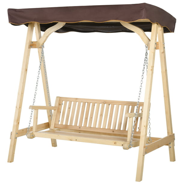 Outsunny 2 Person Outdoor Porch Swing, Outdoor Porch Swings Furniture