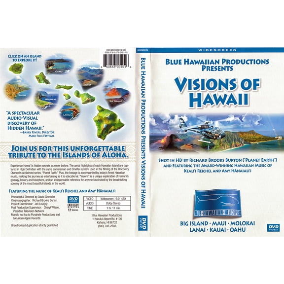 Blue Hawiian Productions Presents Visions of Hawaii DVD NEW