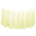 thumbnail image 1 of The Great American Store Polyester 72 Inch Round Fitted Ivory Tablecloth With Pleated Table Skirt for Party Table Decoration, Banquet Tablecloth, Wedding Tablecloths (D72"x H30"), 1 of 3