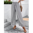 thumbnail image 6 of Womens Pants Elastic Waist Floral Palazzo Pants for Women Casual Lounge Wide Leg Pants Woman White XL, 6 of 8