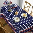 thumbnail image 2 of 4th of July Tablecloth 60 x 120 inch Memorial Day Patriotic Table Cloths Waterproof American Flag Table Cloth for Rectangle Table, 2 of 6