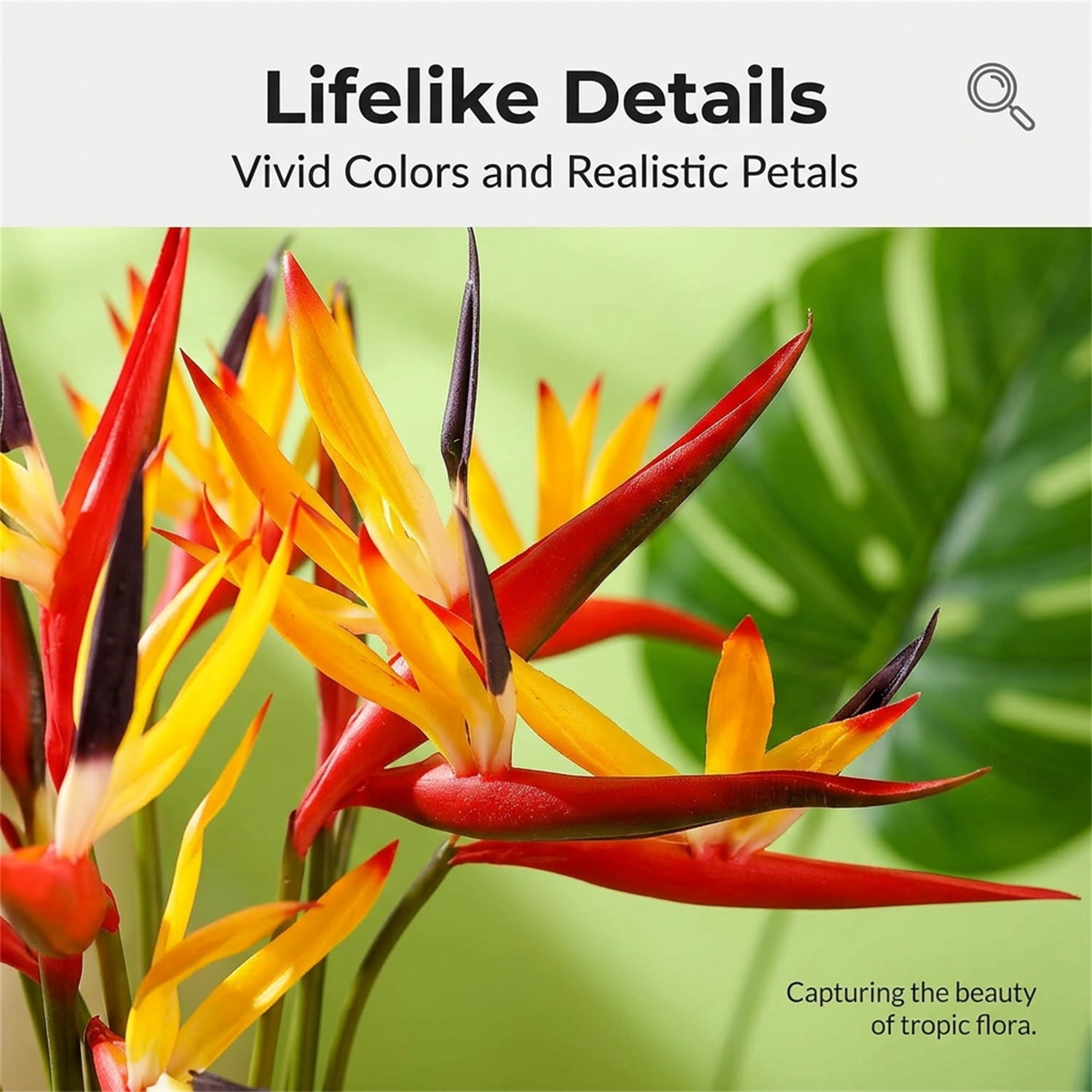 NOGIS 10 Pack Artificial Flowers Bird of Paradise,22.4 Inch Hawaiian Tropical Flowers Strelitzia Green Plant for Home Garden Decoration Office Verandah Wedding Decorations (Yellow)