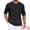 Black, variant on DARING DIVA Men's Striped Summer Short Sleeve Knitted See Through Shirts L Dark Blue