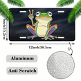 thumbnail image 2 of 1 Pcs 2D Flat License Plate Covers & Frames, Rainbow Frog For Decorative Front, Waterproof For Decoration Aluminum License Plate Covers & Frames Cover For Men Women, 12" X 6", 2 of 7
