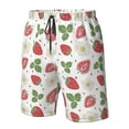 thumbnail image 4 of Susaid Strawberry Print Men's Swim Trunks Hawaiian Bathing Mesh Lining Suit Swimsuits Beach Shorts with Pockets-X-Large, 4 of 6