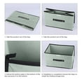thumbnail image 4 of Storage Bin with Lid, Storage Boxes with Handles, Board Decorative, Foldable Lidded Cubes Baskets, Closet Organizer Container(Green), 4 of 6