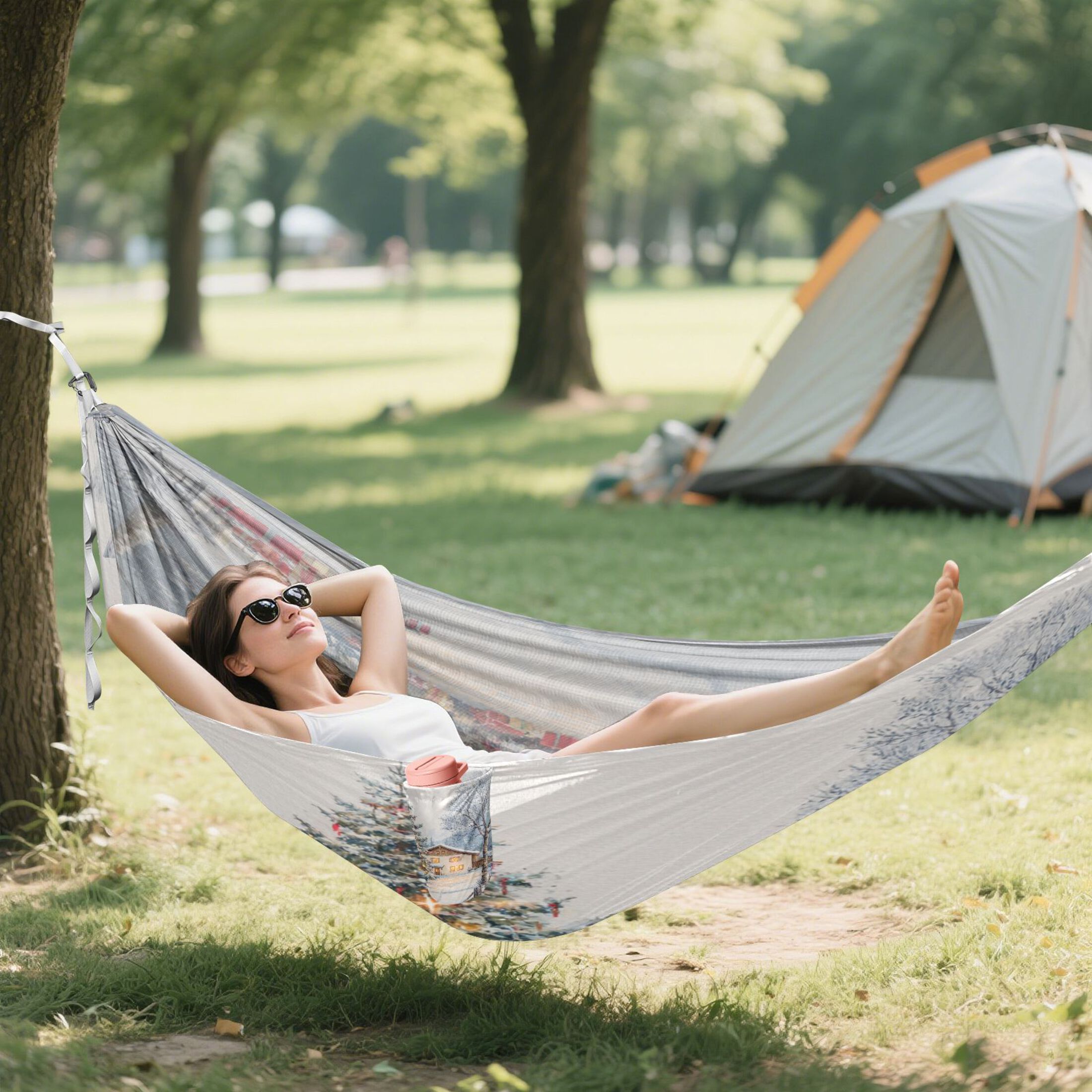 Hammock Camping Hammock Nylon Portable Hammock Travel Camping Hammock Beautiful Christmas Snow