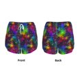 thumbnail image 5 of Picia Bright Universe Pattern Women's 2 in 1 Athletic Running Shorts High Waisted Workout Casual Gym Sweat Shorts with Comfy Liner Zipper Pockets-Large, 5 of 9