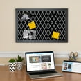thumbnail image 3 of PinPix 16x12 Custom Cork Bulletin Board Quatrefoil Black Poster Board Has a Fabric Style Canvas Finish, Framed in Quatrefoil Black, by ArtToFrames (PinPix-116), 3 of 6