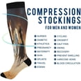 thumbnail image 4 of FREEAMG Running Horse Compression Socks Women Men Knee High Stockings for Sports,Running,Travel 1Pair, 4 of 7