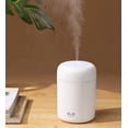 thumbnail image 2 of Mini humidificador portátil, humidificador de niebla fría pequeño de 300 ml con luz nocturna LED colorida, humidificador de escritorio personal USB para viajes en casa, oficina en coche, apagado automático, 2 modos de niebla, blanco Rojo Verde, 2 of 5